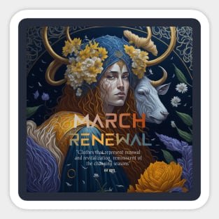 March Renewal zodiac Sticker